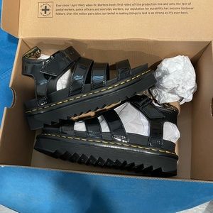 Dr. Martens Blair’s Brando Patent Leather Sandals